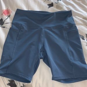 Workout blue biker shorts!